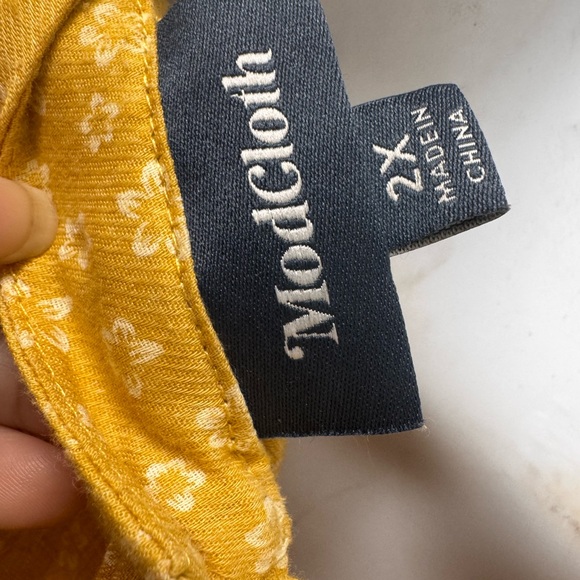 Modcloth Mustard Floral Halter Blouse - Picture 3 of 3
